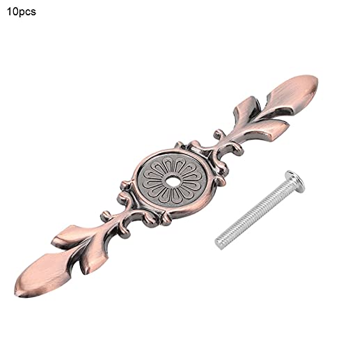 Zinc Alloy Cabinet Handle Back Plate Retro Door Hardware Reddish Bronze