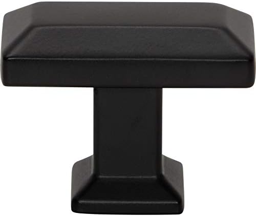 Atlas Homewares Sweetbriar Lane Rectangle Knob 1 38 Inch Matte Black