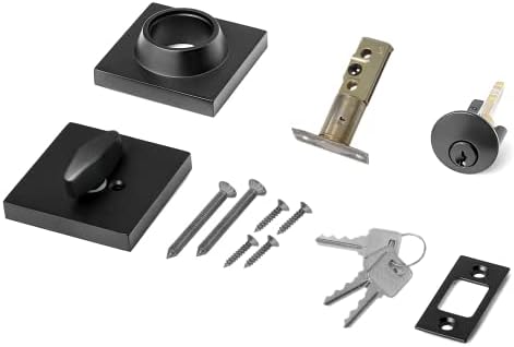 TooCust Square Single Cylinder Deadbolt 2 Pack