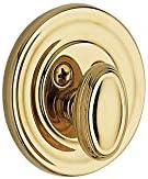 Kwikset Baldwin Estate 8231003PAT Low Profile Traditional Single Cylinder Deadbolt in Polished Brass