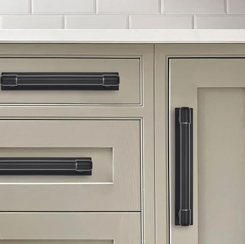 5-Piece Black Cabinet Pull Set