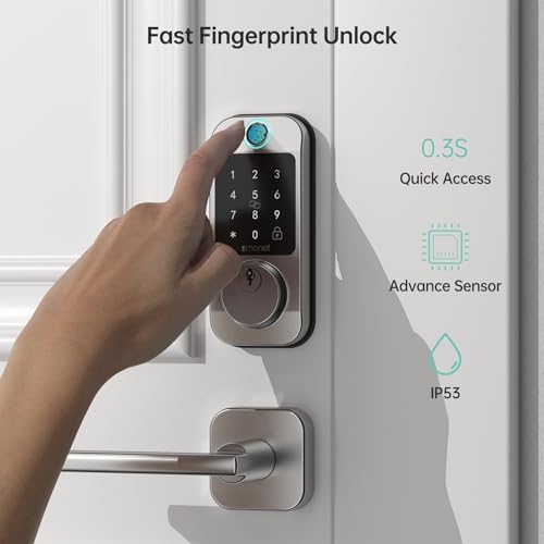 Front Door Smart Lock with Fingerprint Entry for Vacation Properties