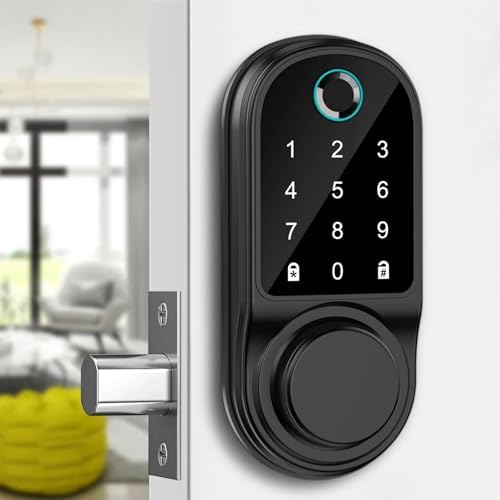 Secure Modern Door Lock with Fingerprint Keyless Entry