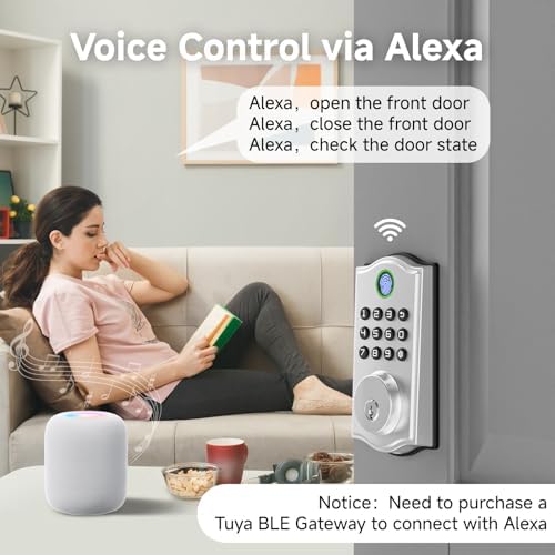 Smart Deadbolt Lock with Alexa Voice Control and Keyless Entry