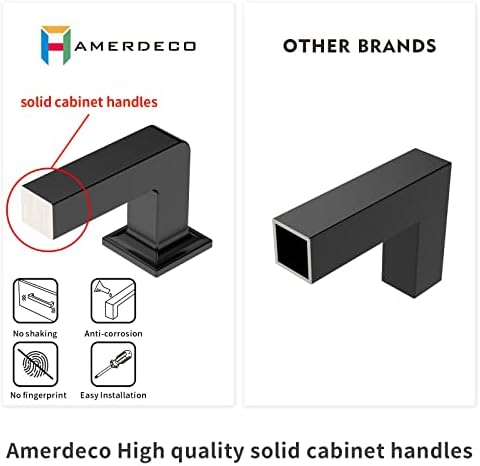Amerdeco 10 Pack Satin Nickel Cabinet Pulls 5 Inch Hole Centers