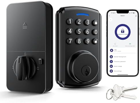 Deadbolt Smart Lock Front Door Remote Voice No Bridge Required and Secure