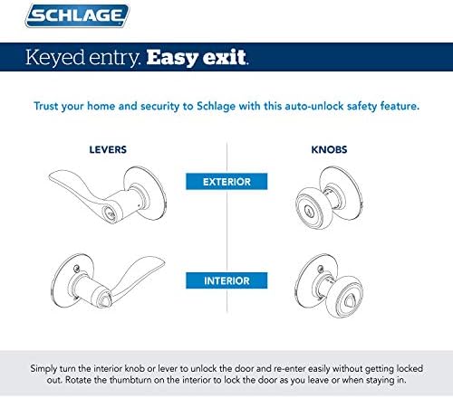 Schlage F51A Siena Knob with Andover Trim Matte Black