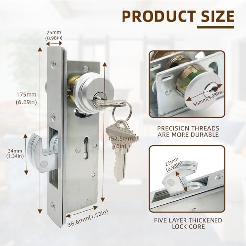 Storefront Door Mortise Lock Set