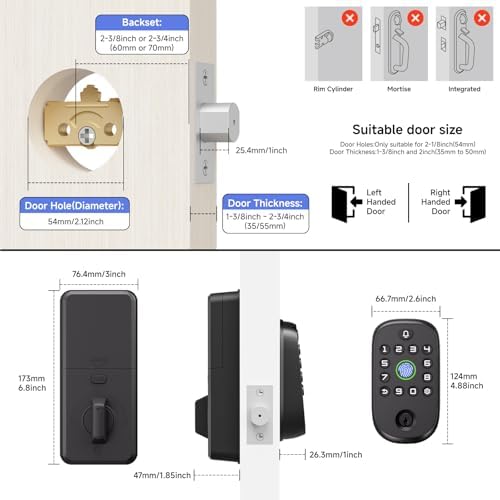 Smart Deadbolt with Alexa Tuya