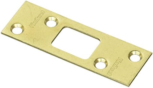 Genuine Kwikset Deadbolt Strike in Polished Brass