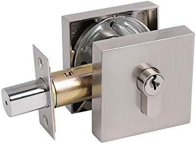 ProBrico Square Single Cylinder Deadbolt Satin Nickel