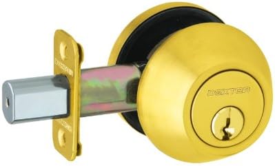 Durable Single-Cylinder Deadbolt Bright Brass Door Lock