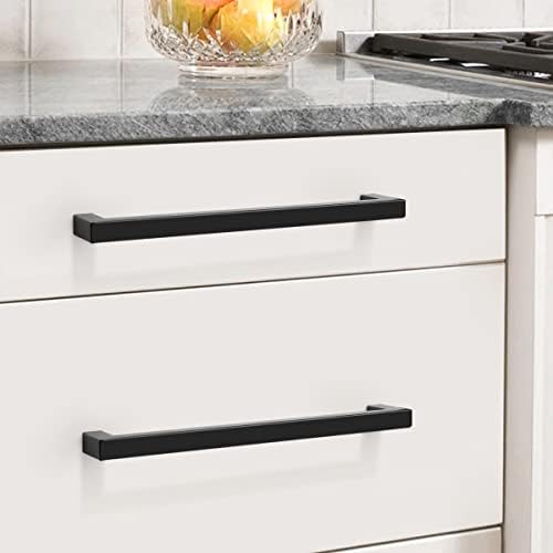 ProBrico 5-Pack Matte Black Square Cabinet Pulls