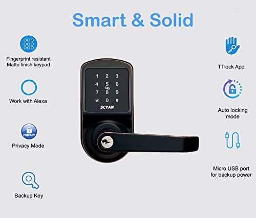 Smart Door Lock X2 with Fingerprint Keypad Keyless Entry