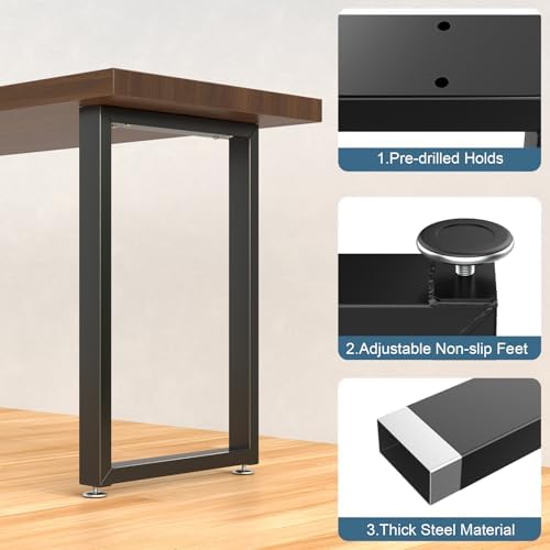 28 Inch Heavy Duty Metal Square Table Legs