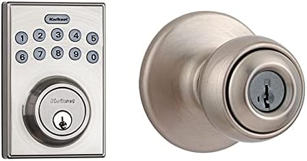 Kwikset Entry Deadbolt with 10-Code Motorized Keypad and Satellite Tracking