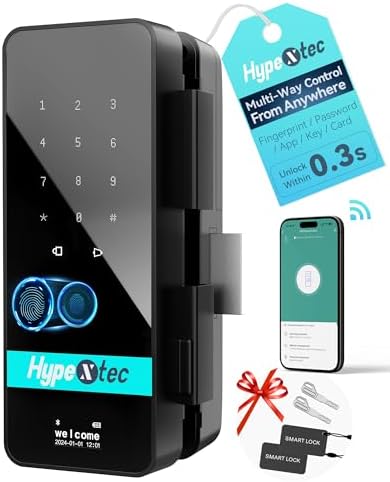 HypeXtec Smart Glass Door Locks Keyless Entry Deadbolts