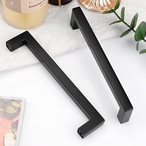 ProBrico 5-Pack Matte Black Square Cabinet Pulls