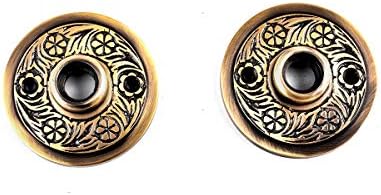 Pair of Victorian Rose Desktop Knobs antique brass Pack of 3