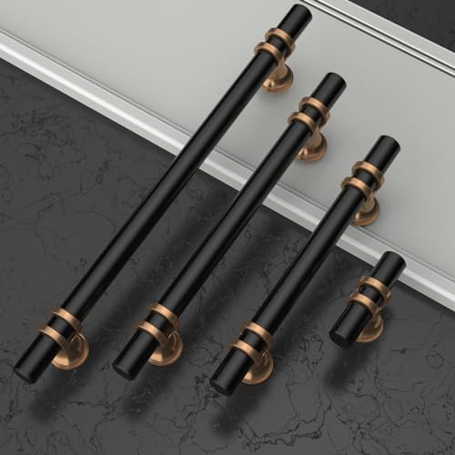 Asidrama 10-Piece Kitchen Cabinet Handles Set Bronze Matte Black Finish