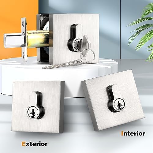 Probrico Satin Nickel Double Cylinder Deadbolt