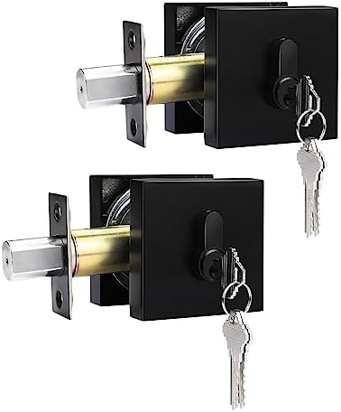 Probrico Square Deadbolts Durable Double Cylinder Door Lock Set