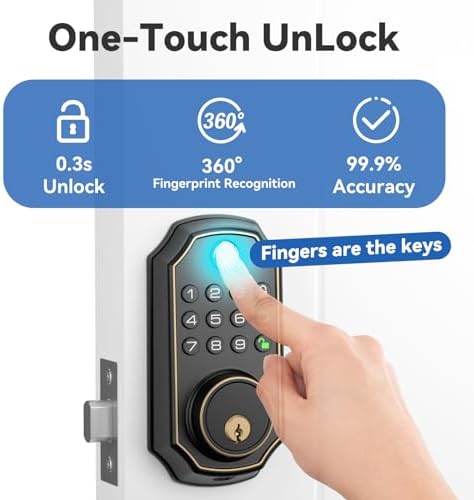 Secure Smart Door Lock with Voice Guidance Oil Rubbed Bronze