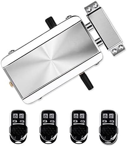 Faddare Electronic Intelligent Door Lock Kit with 4 Remote Control Silver