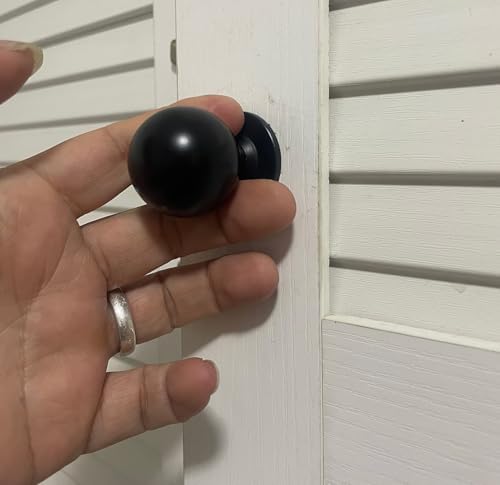 Trust4Care 8-Pack 1-13 Matt Black Cabinet Knobs with Wide Base Backplate