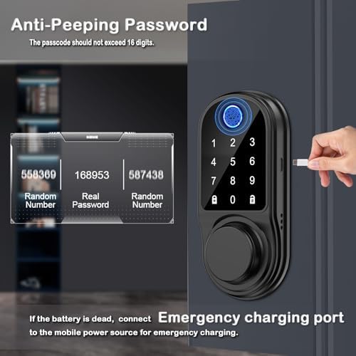 The Ultimate Door Lock with Fingerprint Keypad Bluetooth - Enhance Security Convenience