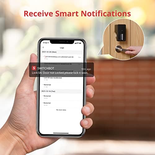 SwitchBot Smart Deadbolt with Keyless Entry for Front Door