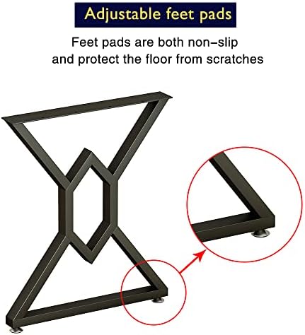 FJANKUI Metal Legs 28-inch X-Shaped for Industrial