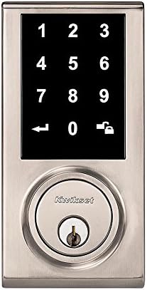Kwikset Nickel-Thumb Touch Entry Door Deadbolt Keyless Entry Durable and Secure