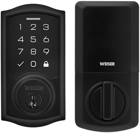 Weiser SmartCode Deadbolt with Touchpad - Matte Black