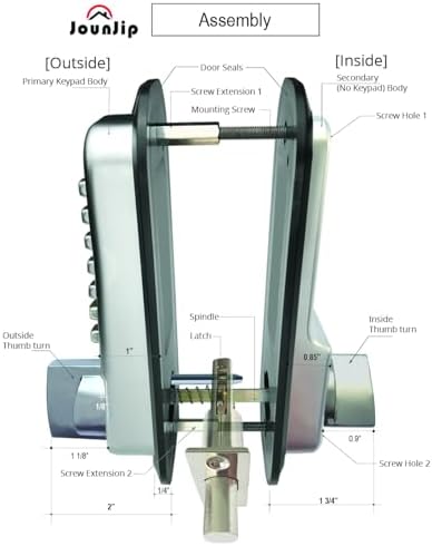 JOUNJIP Deadbolt Keyless Entry Door Lock