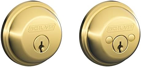 Bright Brass Door Deadbolt Maximum Security