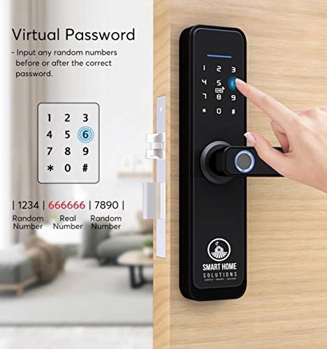 Biometric Fingerprint Smart Door Lock 24GHz RFID Password