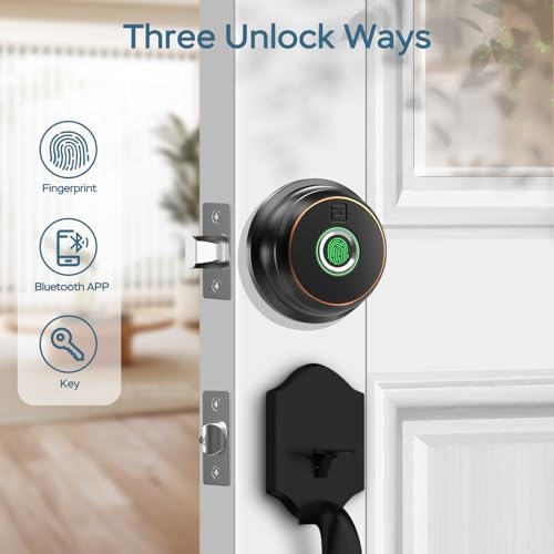 GeekTale Fingerprint Deadbolt with Keyless Entry Smart Lock