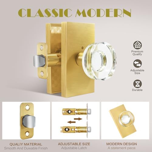 Elegant Privacy Glass Door Knobs