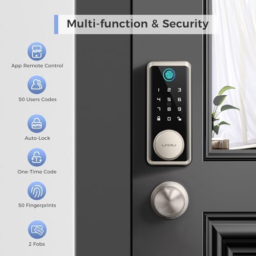 WiFi Keyless Entry Door Lock with Fingerprint Keypad