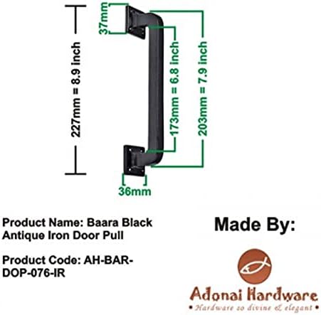 9 Oil Rubbed Bronze Door Pull Handles for Barn Doors