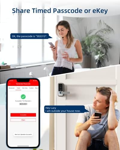 Zomnua Keyless Entry Door Lock with Handle