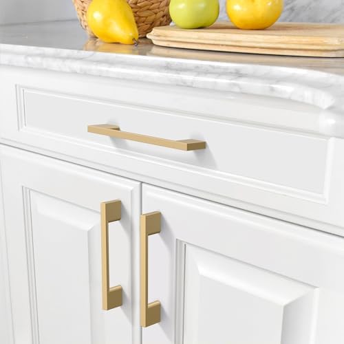 Amerdeco 10 pack champagne bronze cabinet pulls 5-inch hole centers