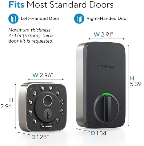 ULTRALOQ Bolt Fingerprint Smart Door Lock with WiFi