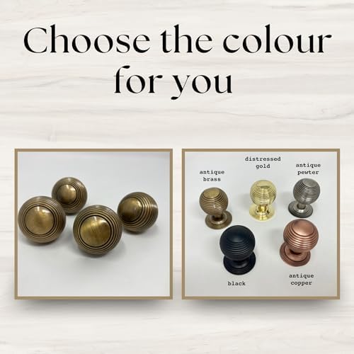 Antique Brass Beehive Knob Set for Home
