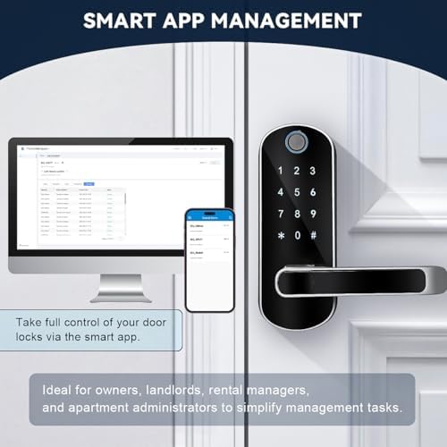 Sleek Secure Keyless Entry Door Lock for Home Business Use