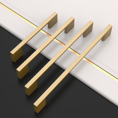 Amerdeco 10 pack champagne bronze cabinet pulls 5-inch hole centers