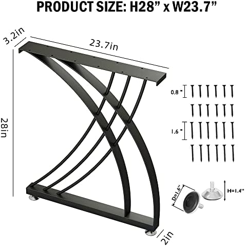 Curved Metal Desk Legs
