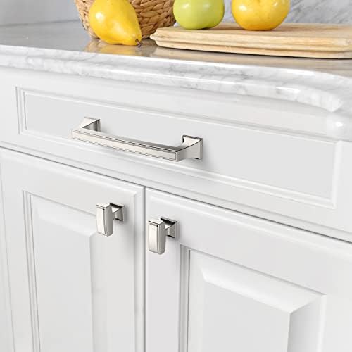 Sturdy 10-Piece Pulls for Cabinets with Brushed Nickel Finish