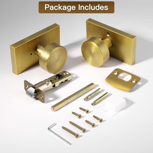ToPToToo Antique Brass Privacy Door Knobs